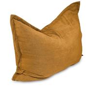 chilly pilley® Pouf Géant L XL XXL Velours Côtelé - Déhoussable - Rembourré - Doux Pouf Salon, Chambre, Enfants & Adultes 100x70 Miel