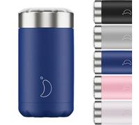 Chilly's Boîte Alimentaire - Récipient Alimentaire Réutilisable en Acier Inoxydable de Haute Qualité - Double Paroi Isolée pour Garder Les Aliments au Chaud ou au Froid - Bleu Mat, 500ml