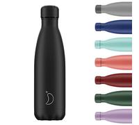 Chilly's Bouteille d'eau - Acier INOX et réutilisable - Étanche, sans Condensation - Tout Noir - 500ml