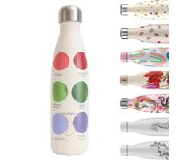 Chilly's Original Gourde - Bouteille Isotherme en Acier Inoxydable, Réutilisable pour Boissons Chaudes & Froides - Étanche, Sans Condensation - Colour Palette, 500ml