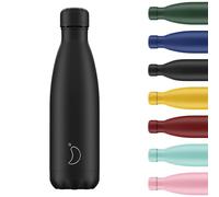 Chilly's Original Gourde - Bouteille Isotherme en Acier Inoxydable, Réutilisable pour Boissons Chaudes & Froides - Étanche, Sans Condensation - Tout noir - 750ml