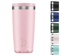 Chilly's Original Tasse à Café - Tasses de Voyage Réutilisables avec Couvercle - pour Boissons Froides/Chaudes - Tasse Isotherme à Double Paroi Isolée sous Vide - 500ml - Pastell Rosa