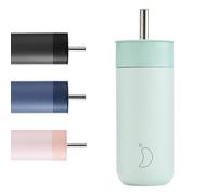 Chilly's Tasse Switch - Gobelet Switch en acier inoxydable sans BPA avec large paille pour milkshakes et BubbleTea - Double paroi, isolé sous vide - Lichen Green, 500ml