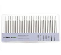 ChilternCasa Lot de 30 forets diamantés de 1 mm pour pierre, cylindre de meulage de 2,35 mm, outils rotatifs pour perçage Dremel, pierre de ponçage, céramique, bijoux, coquillages, verre