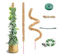 Chiluxendo 2 Pièces 60cm Pliable Tuteur Monstera, Fibre Tuteur coco, Tuteur Sphaigne, Moss Pole, Support pour Monstera pour Grimper, Poteau Mousse Monstera Grapple, Tuteur Pothos pour Plante Grimpante