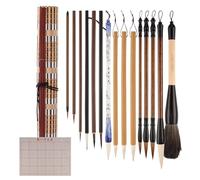 Chinese Çalligraphy Brush Set - Wood/wool | Professional Traditional Painting Brushes | Flexible Water Writing Pen Set For Chinese Çalligraphy Art Painting Ink Drawing