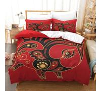 Chinese Zodiac Pig Housse De Couette Imprim¿¿E En D Ensemble De Literie Pi¿¿Ces Avec Taies D'oreiller Entretien Facile Housse De Couette Confortable En