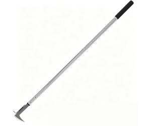 Chingcoo Grattoir à joint anti-mauvaises herbes avec long manche réglable de 138 cm - Désherbeur pour joints de pavés et trottoirs - Grattoir ergonomique avec lame dentelée en acier pour le jardinage