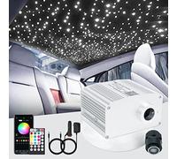 CHINLY Bluetooth 10 W RGBW Twinkle LED Fibre optique Star Kit de plafonniers APP/télécommande 450 pièces * 0.75mm * 3 m pour la maison/voiture