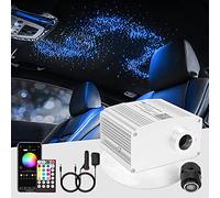 CHINLY Bluetooth 10 W RGBW Twinkle LED Fibre optique Star Kit de plafonniers APP/télécommande mixte 450 pièces * 4 m pour la maison/voiture