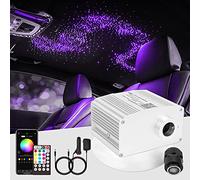 CHINLY Bluetooth 10 W RGBW Twinkle LED Fibre optique Star Plafonniers Kit APP/télécommande mixte 370 pièces * 3 m pour la maison/voiture