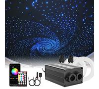CHINLY Bluetooth 12 W RGBW Twinkle LED Fibre Optique Star Kit de plafonniers APP/télécommande 150 pièces * 0.75 MM * 3 m pour la Maison/Voiture