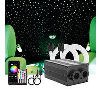 CHINLY Bluetooth 12 W RGBW Twinkle LED Fibre Optique Star Plafonniers Kit APP/télécommande Mixte 400 pièces * 3 m pour la Maison/Voiture
