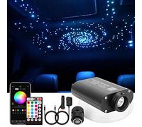 CHINLY Bluetooth 16W RGBW LED Fibre Optique Star Plafonniers Kit APP/Télécommande 260PCS * 0.75MM * 2M Fibre Optique pour Maison/Voiture