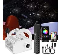 CHINLY Bluetooth Meteor 10 W RGBW Twinkle LED Fibre Optique Star Plafonniers Kit APP/Télécommande Mixte 546 pièces * 3 m pour la maison/voiture