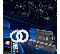CHINLY Bluetooth Meteor 16W RGBW APP LED Fibre Optique Lumière Star Plafonniers Kit Mixte 450pcs + 8 * 12pcs = 546pcs 3m Fibre optique pour la maison/voiture