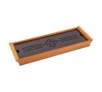 Chinois Traditionnel Nœud Motif Plateau à thé en Bambou Gong FU Thé Table Plateau de Service Chinois Classique Kungfu Thé Assiette de Service Thé Vert