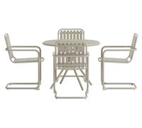 Chios set de jardin table 90x90cm 4 chaises beige.