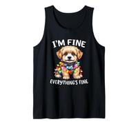 Chiot Mignon avec lumières - I'm Fine Everything's Fine Débardeur