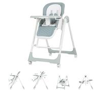 Chipolino Chaise haute 2 en 1 Milk Shake, réglable, Balançoire bébé, Roues, coloris:verdoyant