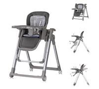 Chipolino Chaise haute 2 en 1 Super Chef Balançoire bébé, repose-pieds, pliable, coloris:gris
