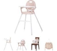 Chipolino Chaise haute 3 en 1 Bonbon, Rehausseur, Repose-pieds, Plateau réglable marron clair