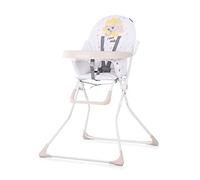Chipolino chaise haute Teddy pliable grande table repose-pieds réglable ceinture, coloris:beige/brun