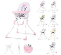 Chipolino chaise haute Teddy pliable grande table repose-pieds réglable ceinture, coloris:rose