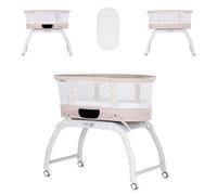 Chipolino Lit d'appoint Sogno 2 en 1 Transat à roulettes Pèse-bébé intégré, coloris:beige