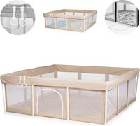Chipolino Parc Easy 180 x 180 cm poche, 2 anneaux, pliable, portillon beige
