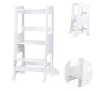 Chipolino Tour d'apprentissage pour enfants Tremplin en bois Tabouret marchepied, coloris:blanc