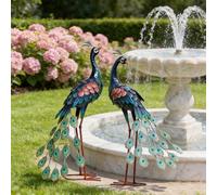 chisheen Statue de Paon de Jardin en métal, 1 lot