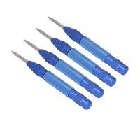 Chiyyak Ensemble de Poinçons Centraux Automatiques en Acier de 5 Pouces, 4 Pièces, Kit D'outils en Acier Rapide pour Diverses Exigences de Travail, Rangement Pratique (Bleu)