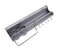 Chiyyak Étagère de Rangement de Cuisine, Support Mural Peu Encombrant pour Ustensiles de Cuisine, Rangement Polyvalent D'outils de, Gris