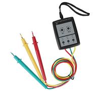 Chiyyak Indicateur de Rotation de Phase Numérique, Buzzer LED Portable pour Tester la Tension 60 V-600 V AC