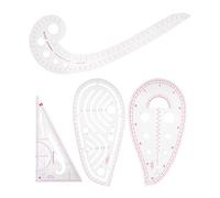 Chiyyak Jeu de Règles Courbes en Plastique avec Détails de Ligne Clairs pour la Coupe Manuelle, la Fabrication de Plaques, Idéal pour le Classement des Vêtements