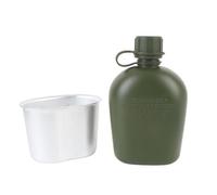 Chiyyak Kit de Cantine D'extérieur Compact de 1 L avec Poignée Pliable et Capuchon à Double Loquet sécurisé, Idéal pour Les Aventures de Randonnée et de Camping (Vert)