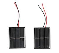 Chiyyak Lot de 2 panneaux solaires en polysilicium haute efficacité 43 x 55 mm 0,4 W 1,5 V avec effet de vent et de faible luminosité pour lampes solaires, jouets et fans
