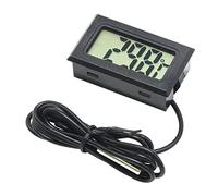 Chiyyak Mini Thermomètre électronique Portatif, Jauge de Température pour Réfrigérateur, ABS Noir