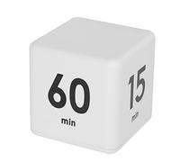 Chiyyak Minuteur Cube de Haute qualité pour Un Compte à Rebours Facile en Blanc, Idéal pour la Cuisine et Les Salons de beauté (15-20-30-60 Minutes)