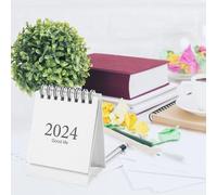Chiyyak Petit Calendrier 2024 à Double Bobine pour une Planification et une Organisation Pratiques à la Maison ou au Bureau (Blanc)