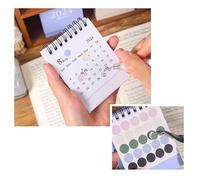 Chiyyak Petit Calendrier 2024 à Double Bobine pour une Planification et une Organisation Pratiques à la Maison ou au Bureau (Bleu)