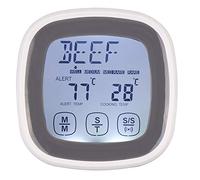 Chiyyak Thermomètre Alimentaire Numérique avec Fixation Magnétique, Mesure Précise pour la Viande, Plastique Gris + Acier Inoxydable, Sonde 100 Cm