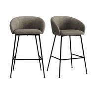 Chloe-fauteuil de bar en tissu luxury taupe (x2)