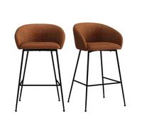 Chloe-fauteuil de bar en tissu luxury terracotta (x2)