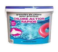 Chlore choc - BSI - Action et dissolution rapide - Désinfection de l'eau - Spécial bactéries - Pour piscine et spa - Granulé - 10kg