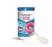 Chlore choc - BSI - Dissolution rapide - Désinfection de l'eau - Spécial bactéries - Idéal pour piscine et spa - Granulé - 1kg