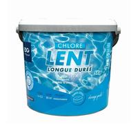 Chlore Lent pour Piscine en Galets de 250g - Seau de 5kg - Désinfectant Permanent Stabilisé - Élimine Bactéries et Impuretés - EDGBA
