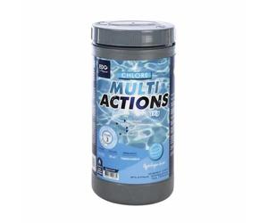 Chlore Multi-Actions Piscine - Galets 250g - Boîte de 1kg - Désinfectant, Anti-algues, Floculant, Stabilisant, pH - EDG by AQUALUX