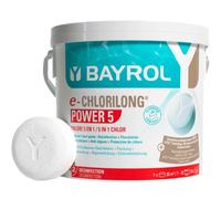 BAYROL e-Chlorilong® Power 5 Piscine 1 kg - Galets Chlore Lent 200g - Chlore Piscine Multifonction 5 Actions